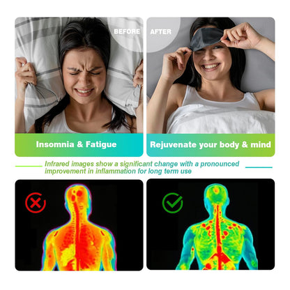 Grounding Pillowcase Queen Conductive Grounding Mat with 15ft Grounding Cord 20x30in Sleep Therapy Relieve Stress Increase Energy Gray