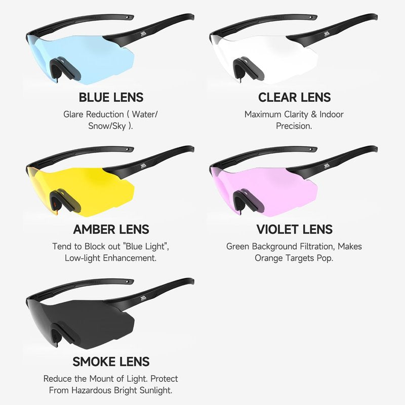 xaegistac Safety Glasses-Anti Fog Shooting Glasses, Wide field of View, Soft Nose Pad for Shooting, Hunting, Airsoft Outdoors