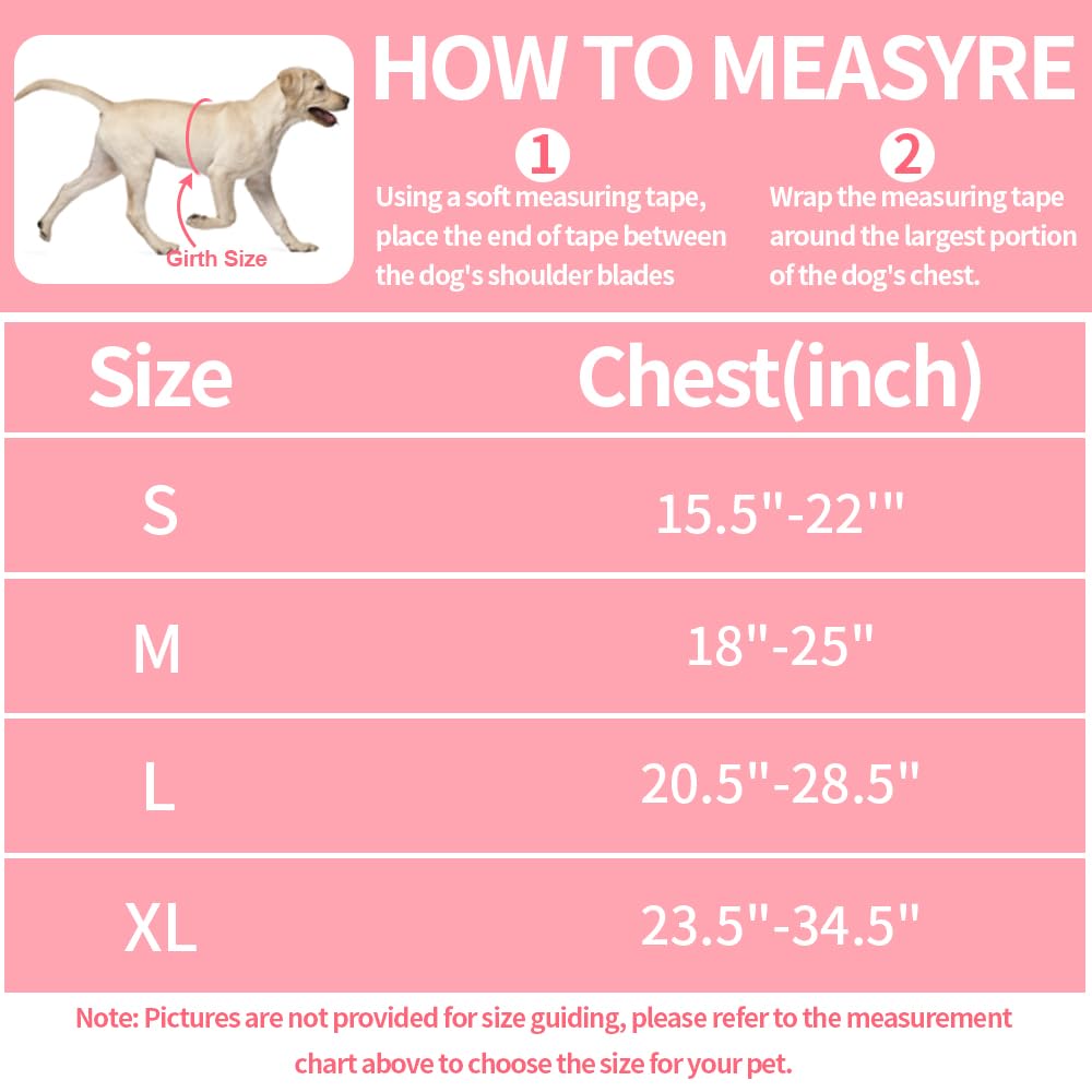 Dog Vest Harness and Leash Set, Animire Reflective Service Dog Vest with 10 Patches, 3 Rings No Choke Pet Vest for Leash Placement, in Training Dog Harness for Small Medium Large Dogs(Hot Pink,XS)