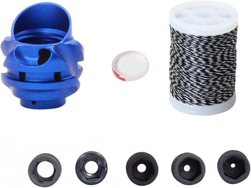 Archery Peep Sight Kit - 6X/8X Clarifier & 5 Aperture Lenses for Compound Bow | 37/45 Degree