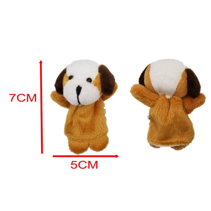 JZK 24 Finger Puppets Set animals family members cute Cloth Plush teaching dolls toddlers party bag fillers Kawaii Plush Finger stuffed toys for kids
