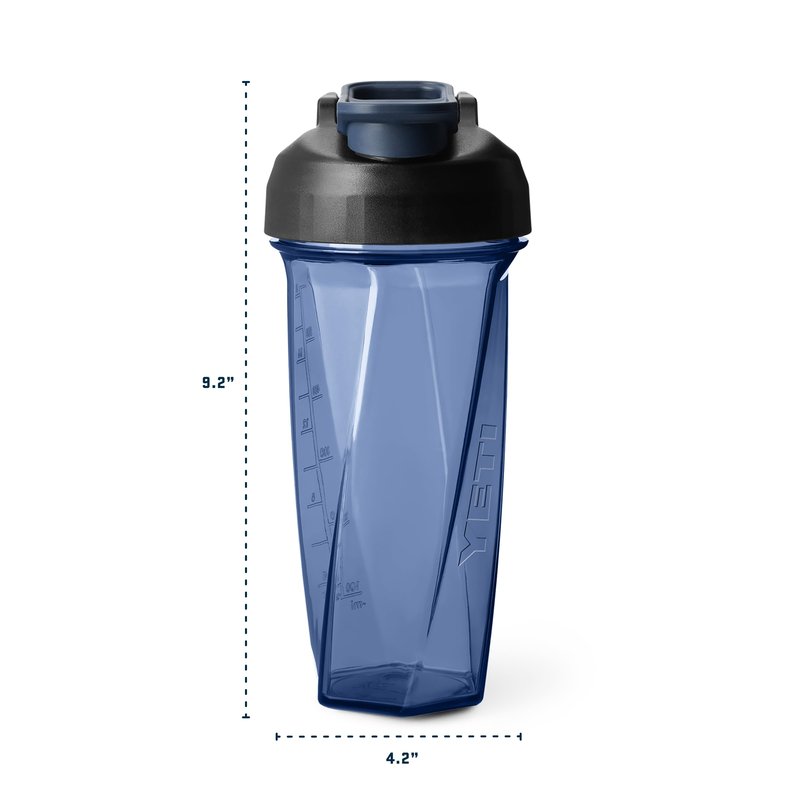 YETI Yonder Helimix Vortex Blender Shaker Bottle Holds up to 27oz | No Blending Ball or Whisk | USA Made | Portable Pre Workout Whey Protein Drink Shaker Cup | Dishwasher Safe, Rescue Red