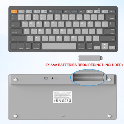 OMOTON Bluetooth Keyboard Compatible with iPad 10th Generation, iPad 10.2 (9th/8th/7th), iPad Pro 13/12.9/11 inch, iPad Air/Mini and More iOS Devices, White