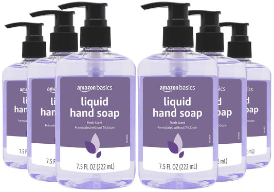 Amazon Basics Original Fresh Liquid Hand Soap, 7.5 Fl Oz (Pack of 6)
