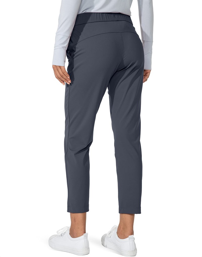 G Gradual Women's Pants with Deep Pockets 7/8 Stretch Sweatpants for Women Athletic, Golf, Lounge, Work (Dark Grey, 3X-Large)