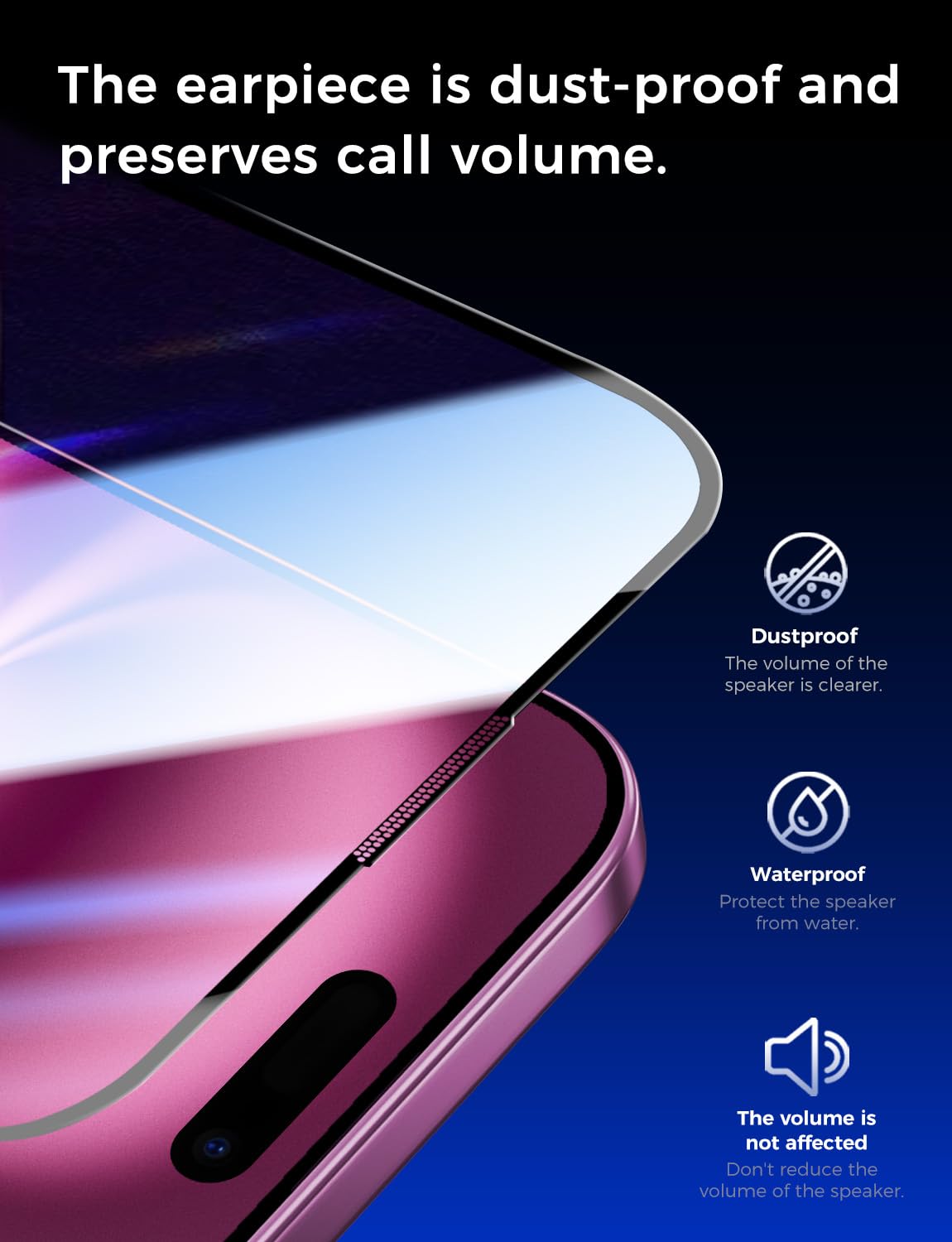 MAGIC JOHN 2 Pack for iPhone 16 6.1 inch Tempered Glass Screen Protector (Not Pro), Auto Dust-Elimination, Bubble Free, Easy Installation, HD Clear