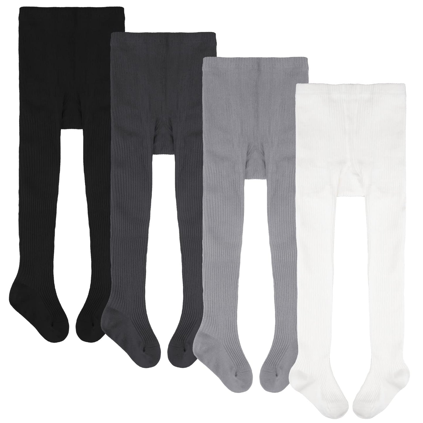 4/5 Pack Baby Girls Boys Tights Toddler Cable Knit Leggings Seamless Cotton Dress Cotton Footed Stockings