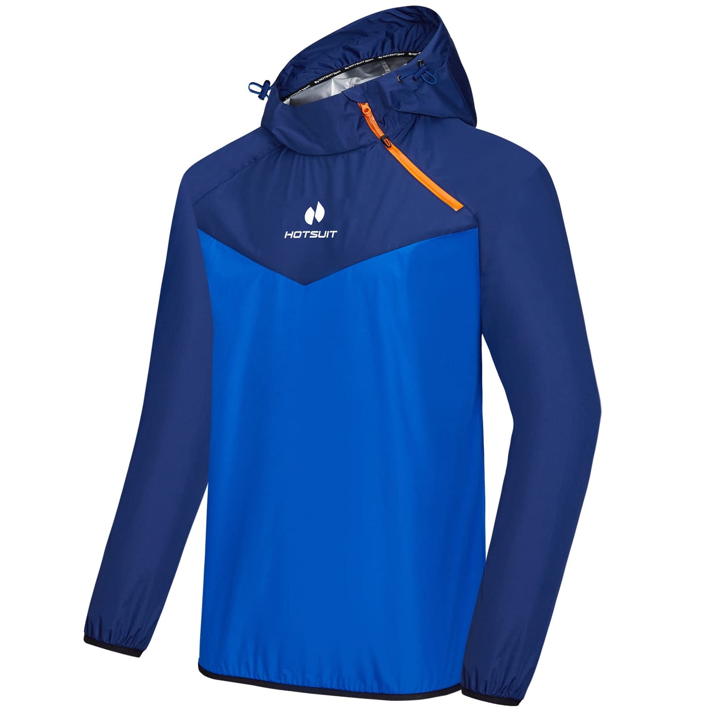 HOTSUIT Sauna Jacket for Men Workout Weight Loss Sauna Shirts, Navy, S