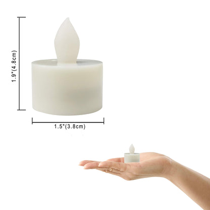 CANDLE CHOICE Battery Operated Flameless Tea Lights with Timer Realistic Flickering Fake Electric LED Tealight Candles Set for Halloween Christmas Party Wedding Decorations Batteries Included 6 Pack