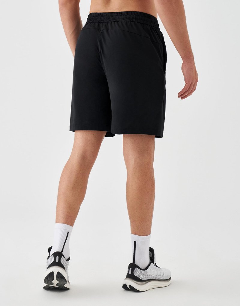 K-Swiss Men's Athletic Running Shorts - Lightweight Breathable Workout Shorts Sports Gym Basketball 7", Black/Black XL