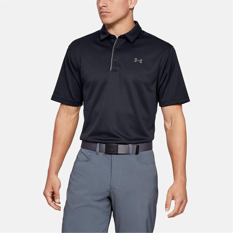 Under Armour Men's Tech Golf Polo, Black (001)/Graphite, 4X-Large Tall