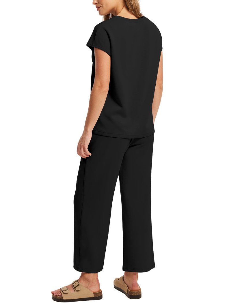 Sampeel Two Piece Sets for Women Lounge Set Summer Outfits Date 2026 Travel Fashion Beach Vacation Clothes Matching Sets Women Clothing Winter Teacher Black M