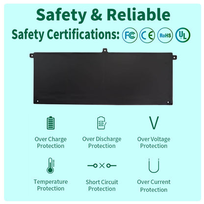 53Wh H5CKD 15V Battery Replacement for Dell Inspiron 5400 5406 7405 7300 7306 7500 7506 2-in-1 Silver 5300 5301 5401 5402 5408 5409 5501 5502 5508 5509 Series Latitude 3410 3510 Vostro 5300 5301 7T8CD