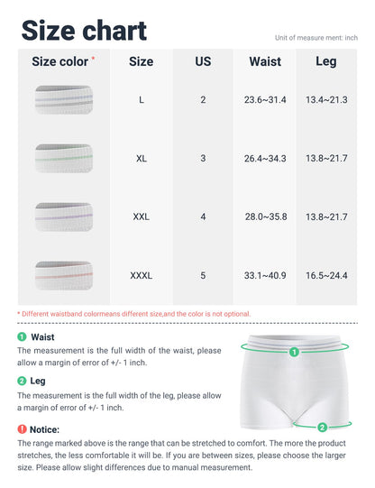 HANSILK Maternity Knickers 6 Pcs Disposable Postpartum Underwear Breathable & Stretchable Maternity Pants for Maternity/C-Section Recovery/Incontinence/Travel