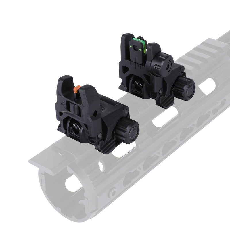 Fiber Optic Sights,Flip Up Front and Rear Backup Sights