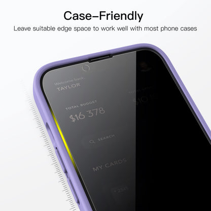 JETech Privacy Screen Protector for iPhone 11 and iPhone XR 6.1-Inch, Anti Spy Tempered Glass Film, 2-Pack
