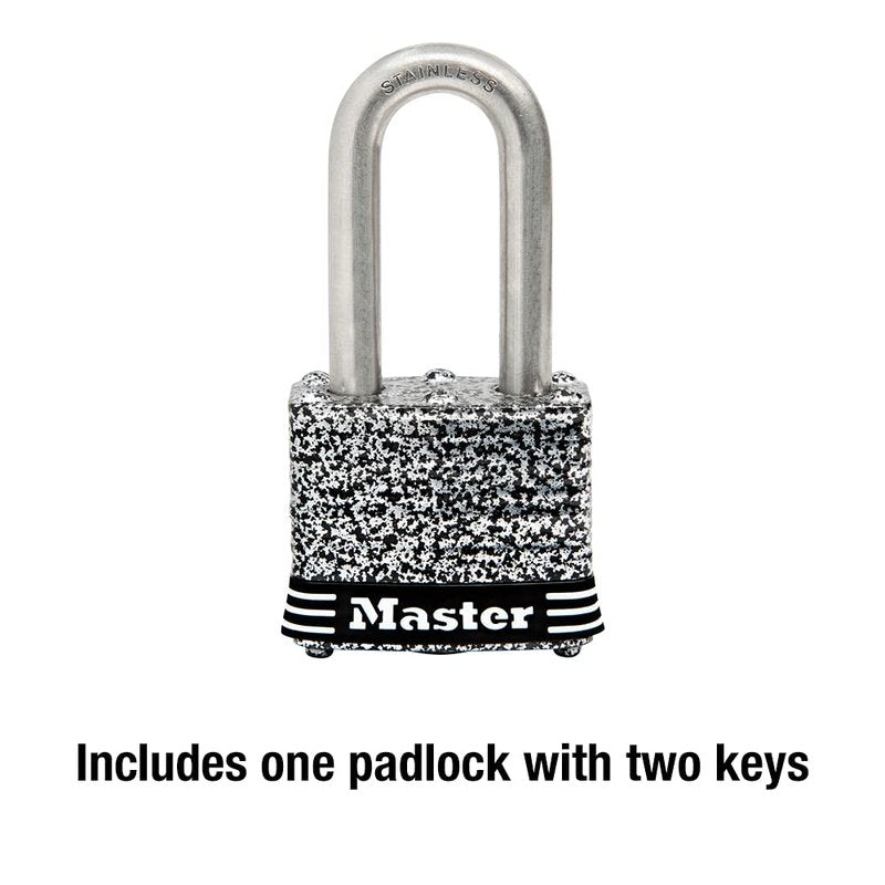Master Lock 3SSKADLF Stainless Steel Outdoor Padlock with Key, 1 Pack