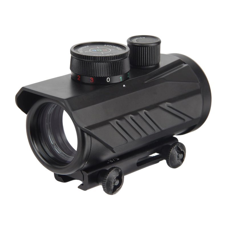 KASENTE Tactical 1x30mm Reflex Sight - Green & Red & Blue Dot, Airsoft Gun Optic, Rifle Scope, with 11mm/21mm Rail Mount