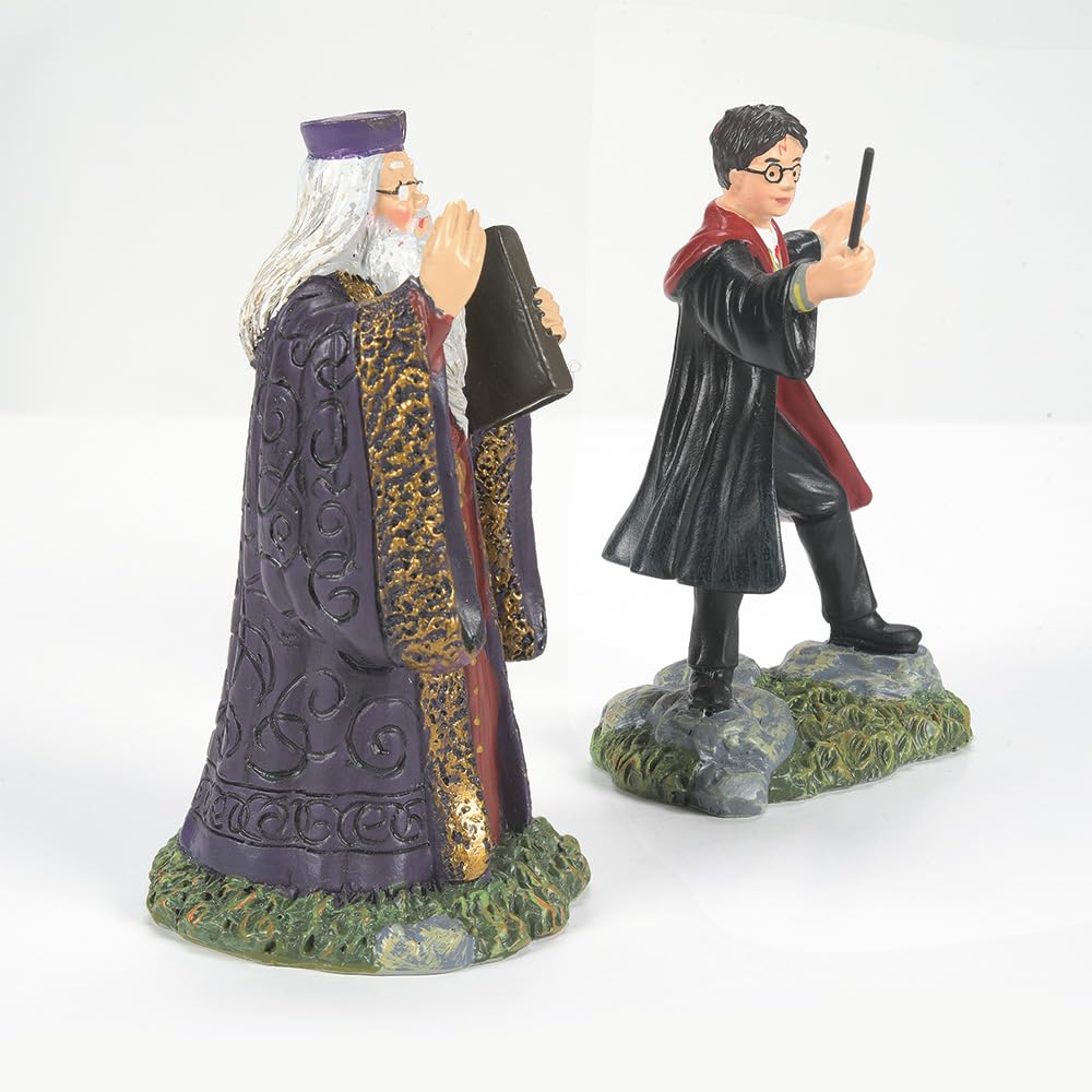 Department56 Harry Potter Village Accessories Harry and Headmaster Figurine, Set of 2, 3.15" (6002314)