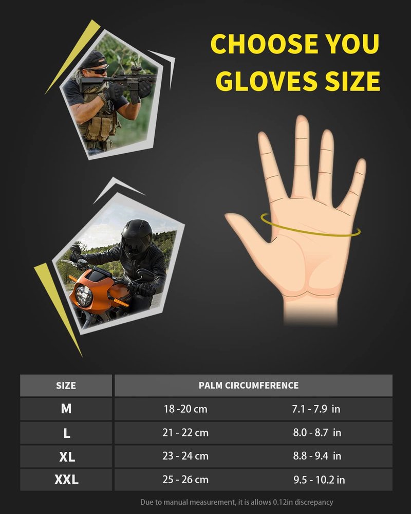 Liovoras Tactical Gloves for Men, Shooting Motorcycle Gloves Hard Shell Knuckle Protection Leather Palm for Riding Airsoft Paintball Climbing Training - Tan, Size XXL