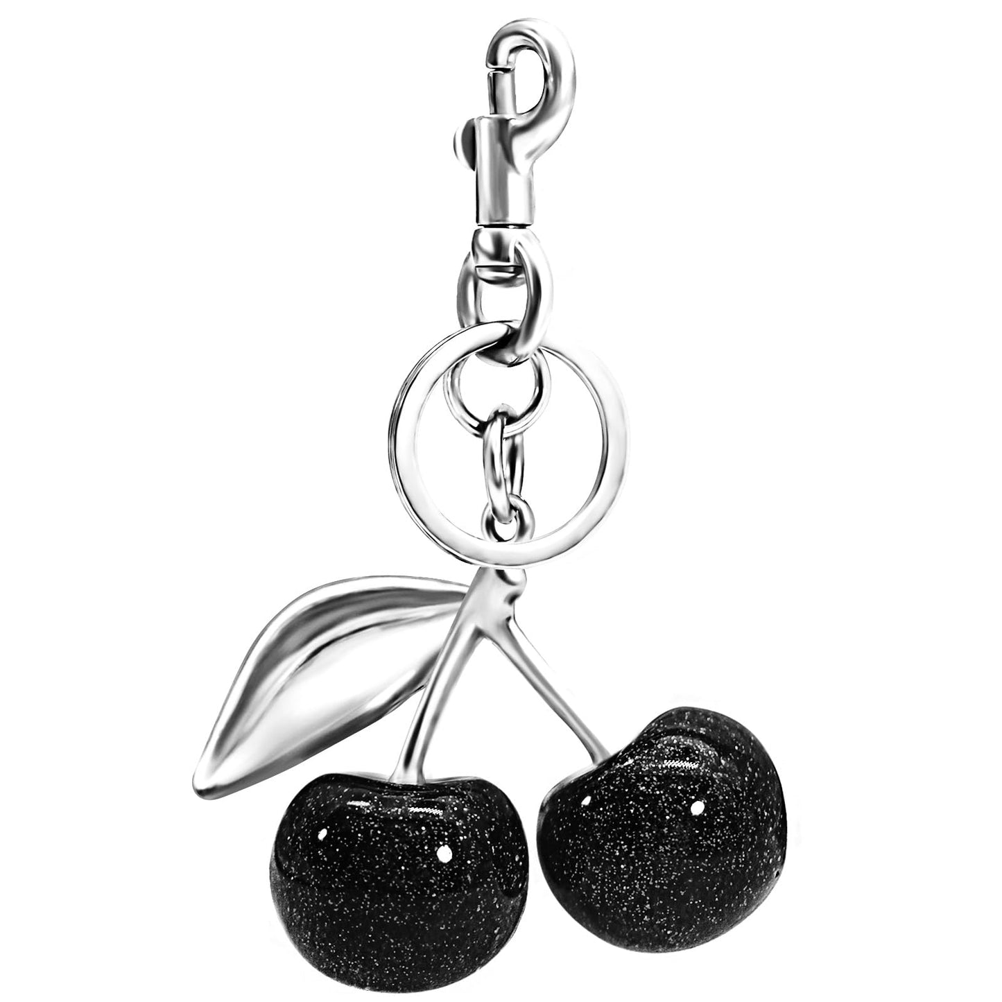 nylry Cherry Keychain Bag Charm Purse Charms for Handbags Cute Keychain Accessories Gifts for Women Aesthetic Y2K Kawaii Keychain Accessories-Black