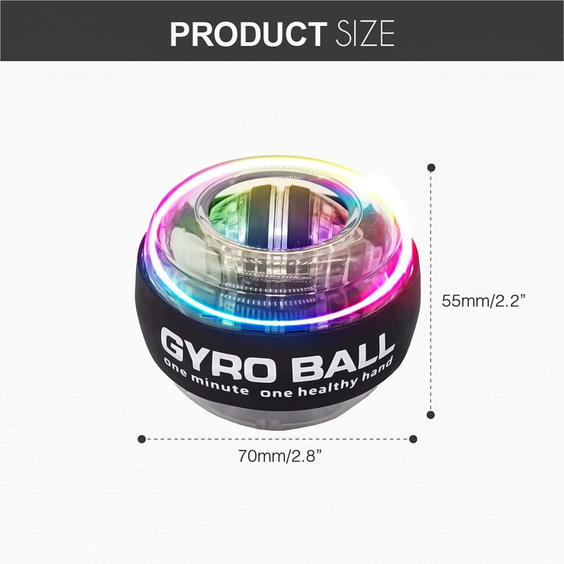 Wrist Strengthener Ball Forearm Exerciser Auto-Start Wrist Gyro Ball, Lotorr Ball Used to Strengthen Arms, Fingers, Wrist Bones and Muscles