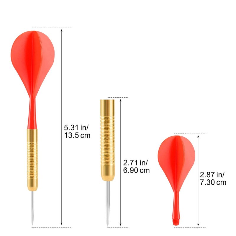 Accmor 18 Pack Steel Tip Darts, 16 Grams Metal Tip Dart Set, Darts Metal Tip Set, Metal Darts for Dartboard