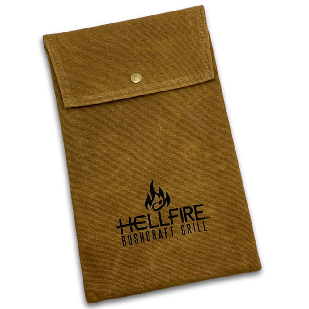 BattlBox Bushcraft Grill Stainless Steel Campfire Cooking Grate (2-Pack) Portable Camping Grate for Fire Cooking BBQ - Canvas Carrying Bag - Welded Mesh Grill Grate - Backpacking, Camping, Hiking