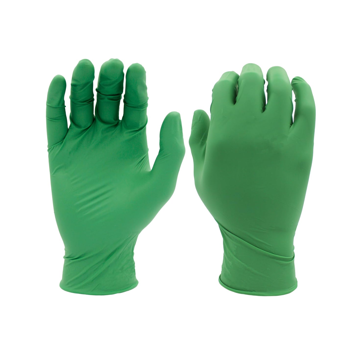 SHOWA 6110PF Disposable Biodegradable Nitrile Powder Free Work Glove, 240mm long, .1mm thick, Green, M