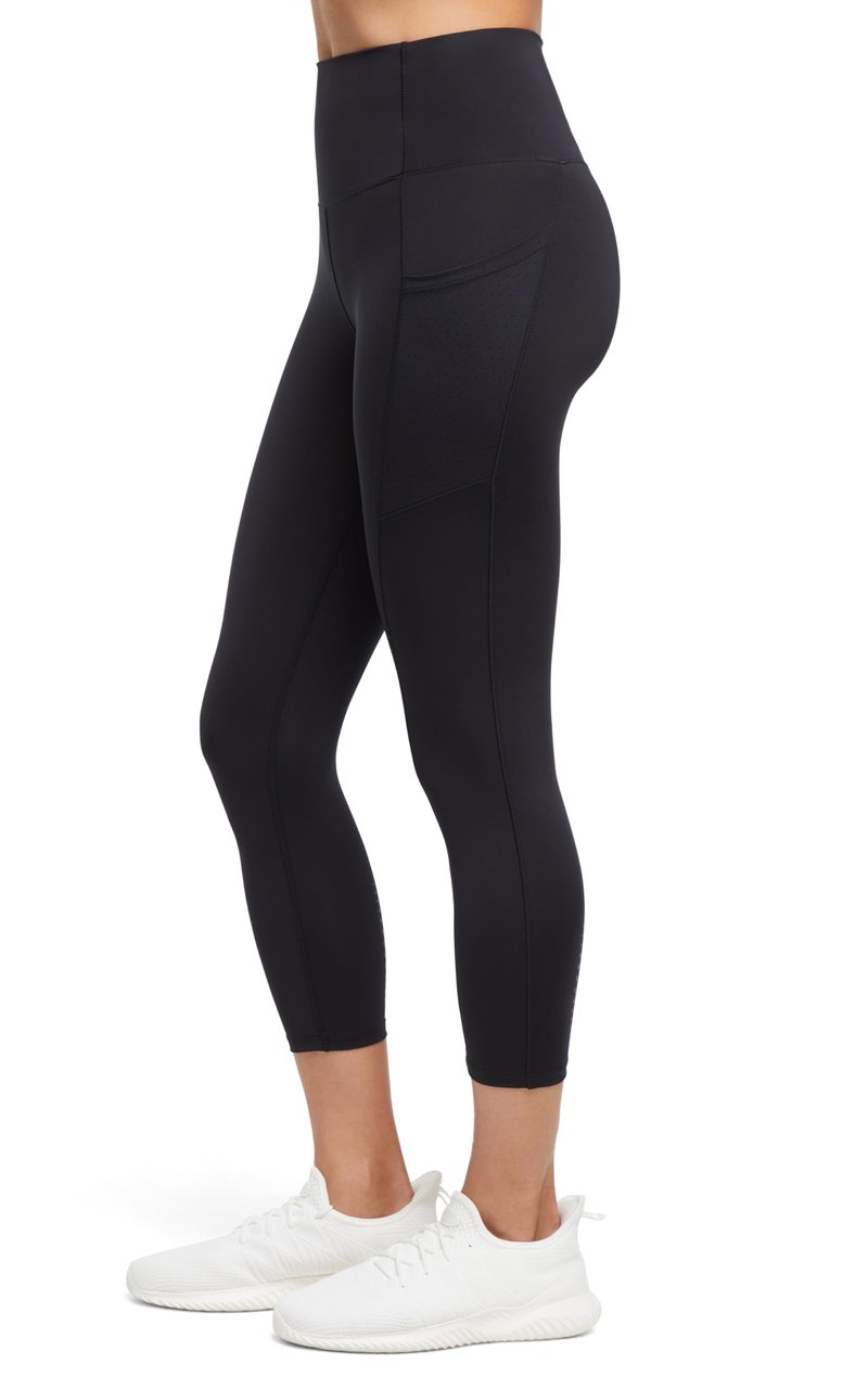 Marika Women's 20" Malina Mesh Pocket Capri, Black, X-Large