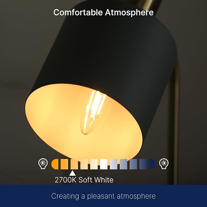 FLSNT 40W Equivalent LED Candelabra Bulbs, Dimmable LED Chandelier Bulbs, E12 Base, 450LM, 82 High CRI, 6 Pack, 2700K Soft White UL,CA65 Listed.