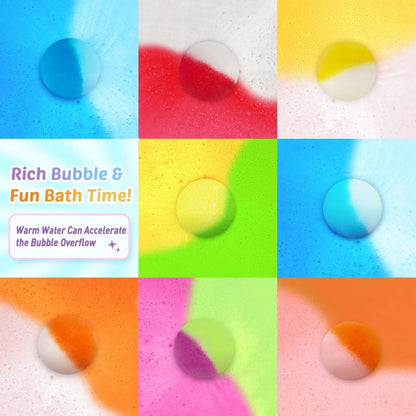 Bath Bombs for Kids with Toy Inside, 36 Pcs Bath Bombs with Glow in The Dark Dinosuar, Animal and Ocean Surprise Inside, Handmade Organic Bubble Bath Ball Gift Set for Birthday, Easter, Christmas