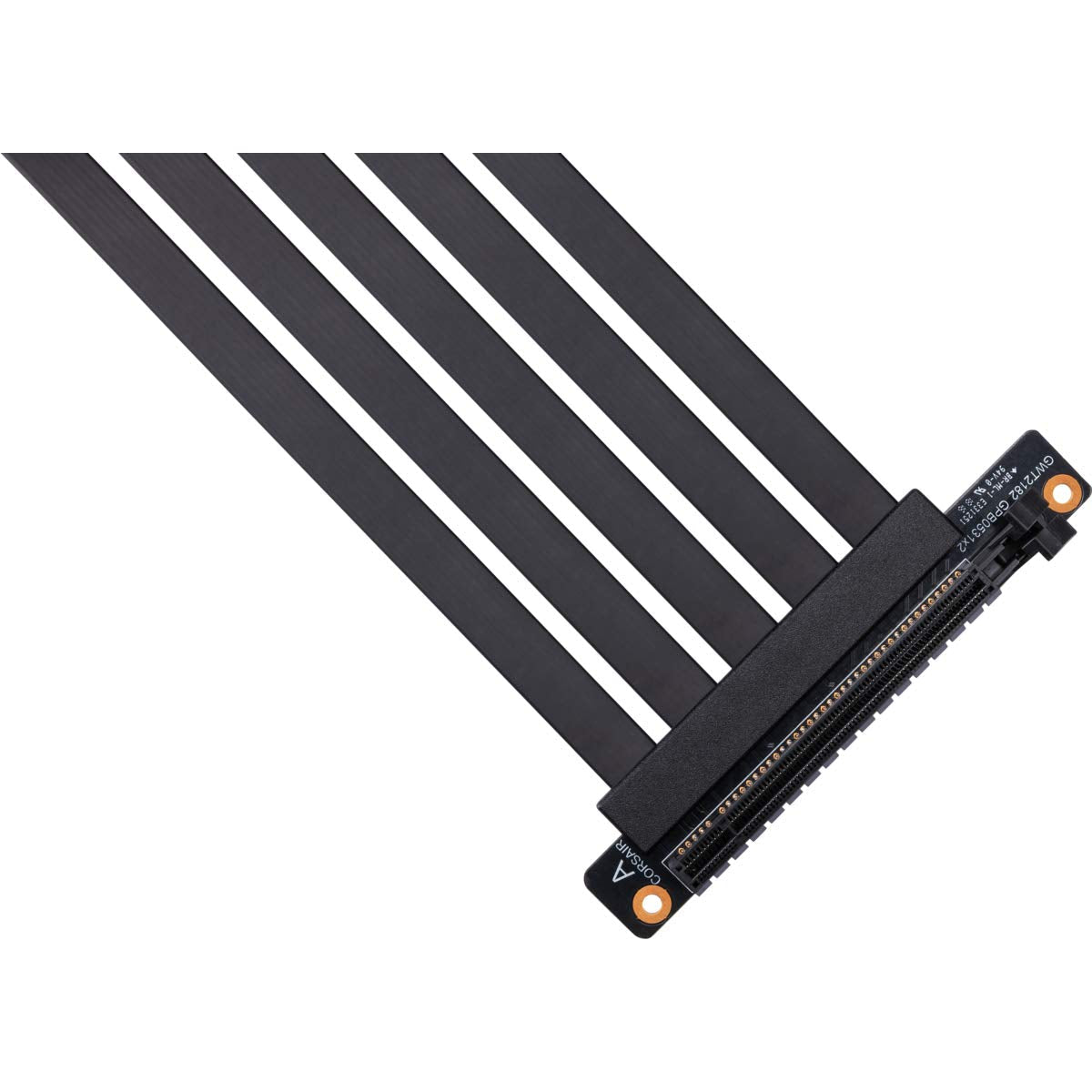 Corsair Premium PCIe 3.0 x16 extension cable, 300 mm (EMI shielded, fully flexible, 90 degree female PCIe connector), black