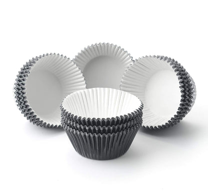 Gifbera Standard Black Foil Cupcake Liners Muffin Wrappers, 200-Count