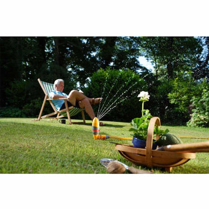 HOZELOCK - Sprinkler Rotating Plus 314 m² : Large-area Spray Sprinkler (ø 20m), Ultra Even Coverage thanks to Hydraulic Motor, 5 Jets, 360° Adjustable Watering Direction [2332P0000]