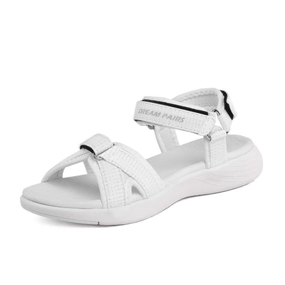 DREAM PAIRS Women's Sport Athletic Sandals Outdoor Hiking Sandals,Size 9,White,QDL19001L
