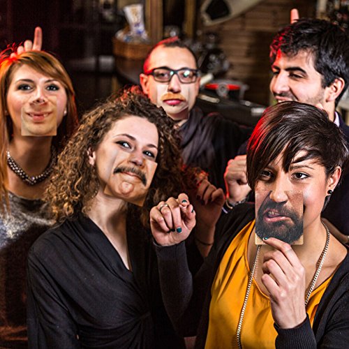 Gentlemans Club Face Drink Coasters - 20 Hilarious Double Sided Drink Coasters (40 Fun Faces)