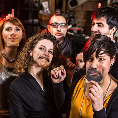 Gentlemans Club Face Drink Coasters - 20 Hilarious Double Sided Drink Coasters (40 Fun Faces)