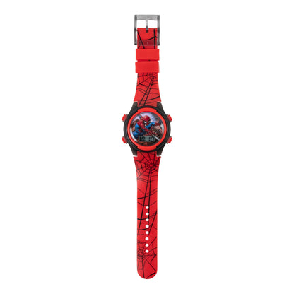 Accutime Marvel Spider-Man Digital Watch for Kids – Durable Plastic Timepiece, LCD Display, Quartz Accuracy, Iconic Spiderman Imagery