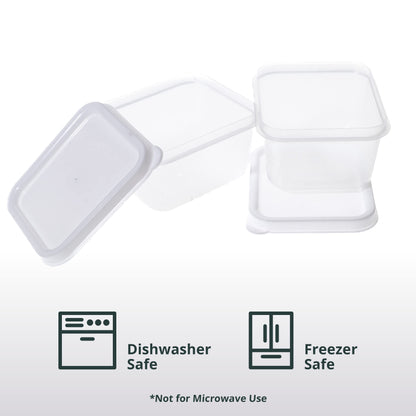 Greenco Mini Rectangular Storage Containers, 20 Pack, 2.03 Oz Reusable Small Plastic Storage Container Jars with Lids | Perfect for Baby Food, Snacks, Sauces, Candy, Freezer & Dishwasher Safe