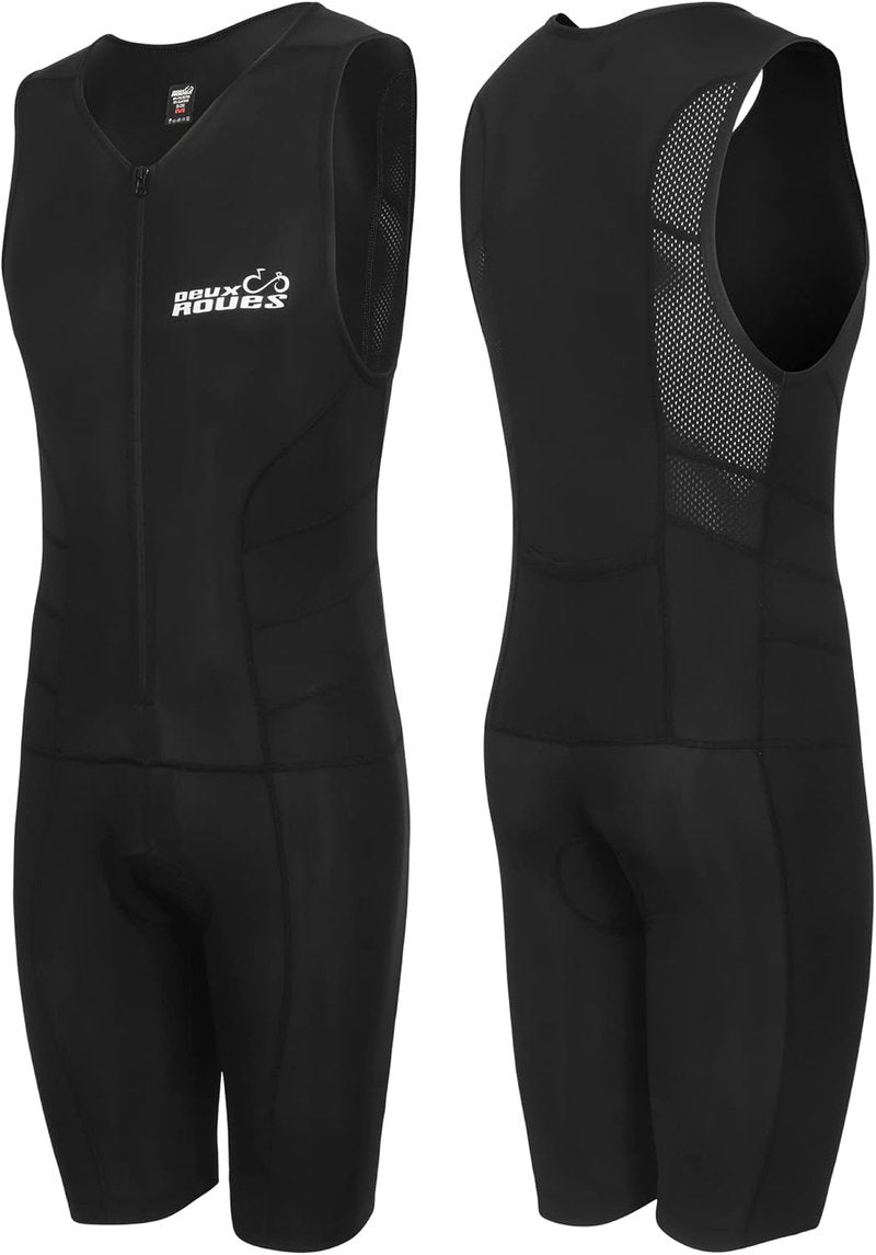 Youth Triathlon Suit for Kids | Sleeveless Cycling Skin Suit - Includes Race Bib Belt