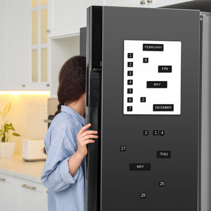 50 Pcs Calendar Magnet Numbers for Whiteboard and Refrigerator, Magnetic Days of The Week and Months Magnetic Calendar Dates Indicators for Office (10.4 x 6.7 Inch)