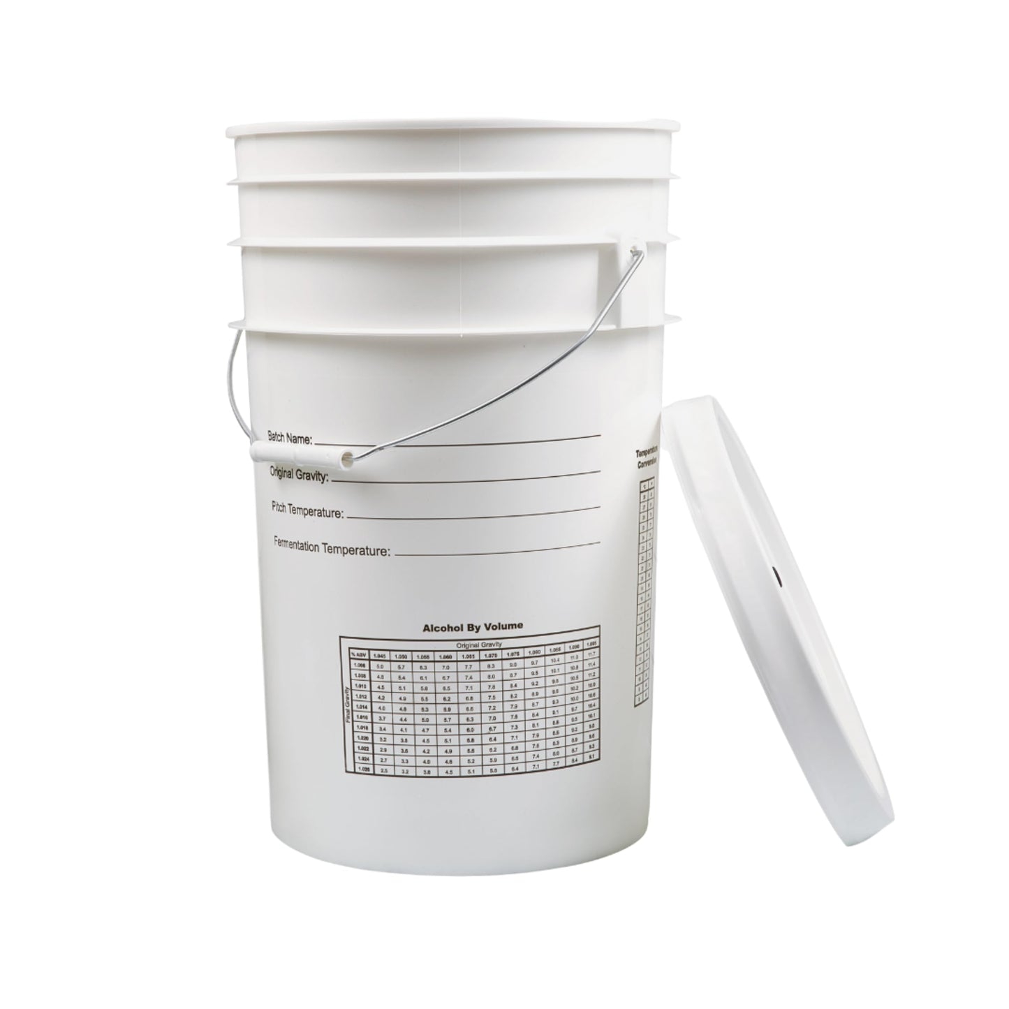 Fastrack 6.5 Gallon Fermenting Bucket with Lid | White | 100% Food Grade-BPA Free Fermenting Brew Bucket for your Beer, Wine or any other Fermented Beverage