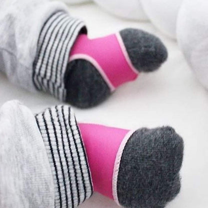 Sock Ons - Baby Sock Holders - 6-12 Months - 3 Pack (1 x Baby Blue, 1 x Navy, 1 x White) - Amazing Value Pack - Keep Baby Socks On!