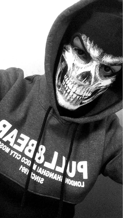 AXBXCX Scary Skeleton Skull Balaclava Ghost Death Face Mask Headwear Protection for Motorcycle Cycling Skiing Snowboarding Cosplay Costume Halloween Party Winter Summer Black Grim03
