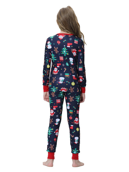MyFav Family Matching Christmas Pajamas Set Xmas Gift PJS Set Holiday Sleepwear, Women-XS