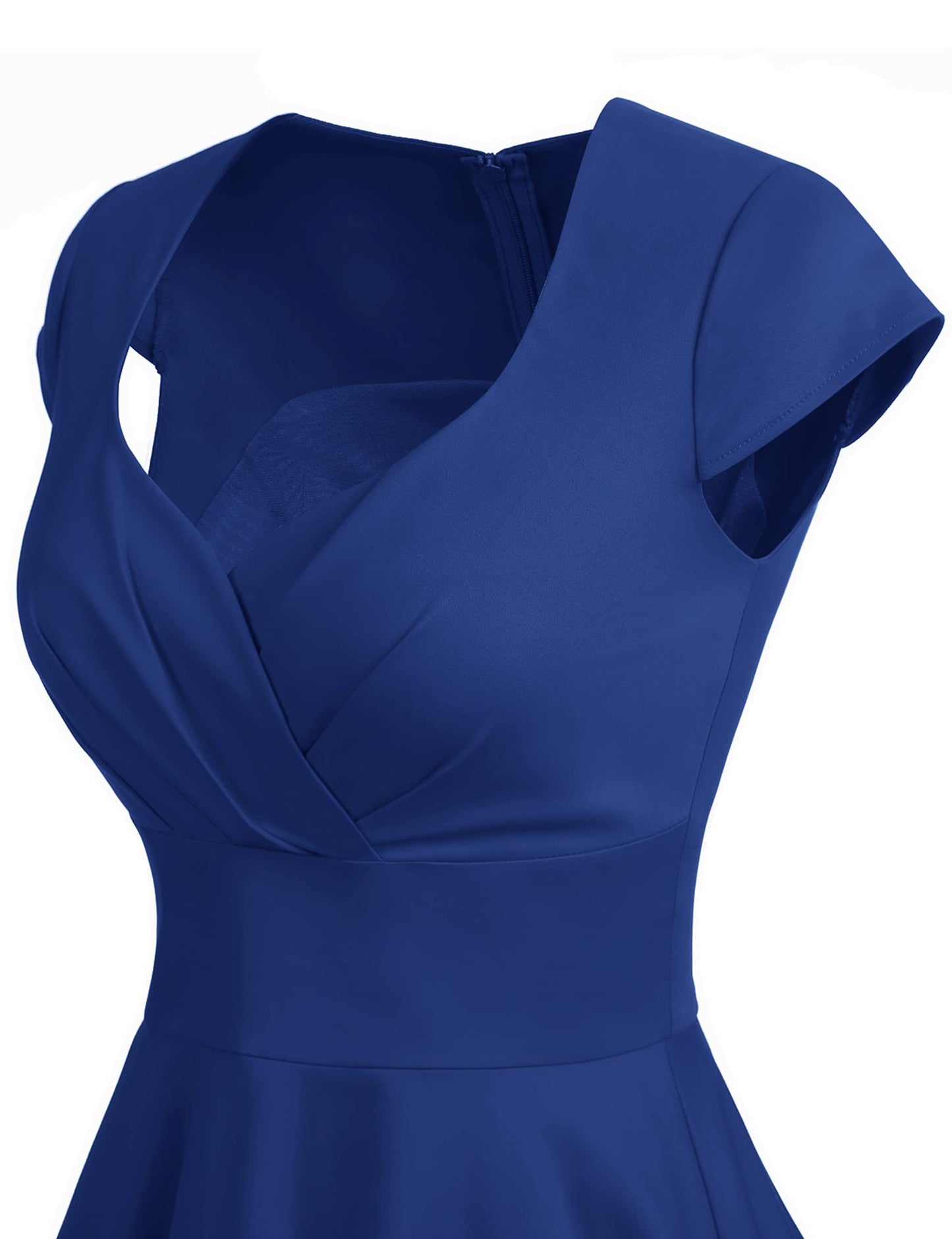 Bbonlinedress Women Royal Blue Dress Vintage 1950s Retro Vintage Cocktail Party Swing Dresses Royal BlueXL