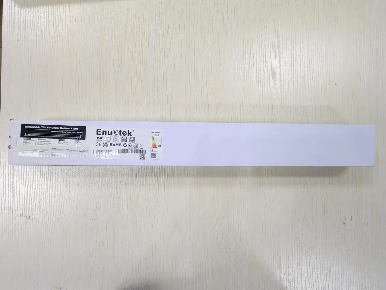 ENUOTEK Connectable LED Kitchen Under Cabinet Lamps Light Strips, 2 x 8 W LED Under-Unit Lights, Wall Lights with Switch and Power Plug, Neutral White 4000 K, Length 573 mm, 2 Bulbs