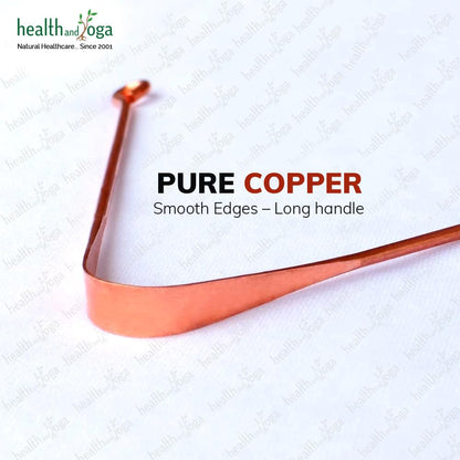 HealthAndYoga™ qSwipe Lite Copper Tongue Cleaners (Pack of 12) – Prevents Bad breath, Improves taste- Flexible, Curved ends provide good grip – Complete Oral Care/Hygiene for Travel/Office/Home