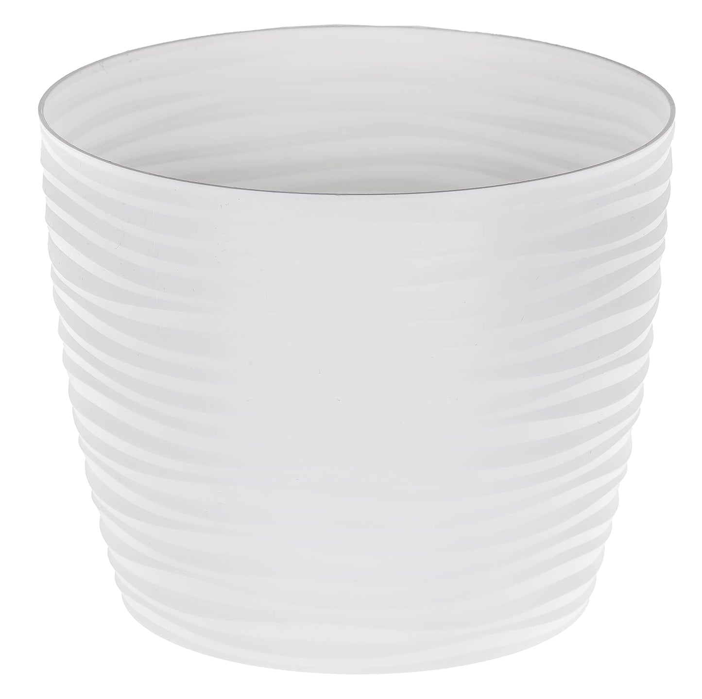 Sahara Indoor Plant Pots – Modern Round Plastic Flower Pots with Drainage Hole & Saucer – 7 Sizes, 8 Colours for Succulents, Herbs, Flowers & Houseplants (27 cm)
